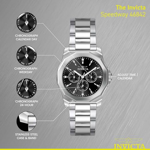 Image of Invicta Speedway Stainless Steel Men's Quartz Watch - 42mm
