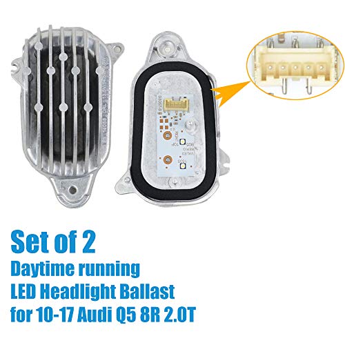 Daytime running LED Headlight Ballast Control Module Unit for 10-17 Au di Q5 8R 2.0T, Left&Right Side Part# 8R0941475B 8R0941476A SCSN
