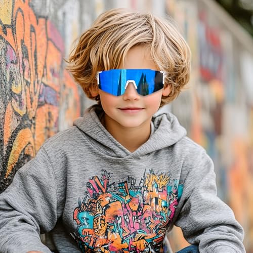 Youth Baseball Sunglasses For Boys Girls,UV400 Kids Sports Sunglasses,Cycling glasse Running Golf2