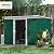 Outsunny 9' x 4' Outdoor Storage Shed, Galvanized Metal Utility Garden Tool House, Lockable Door for Backyard, Bike, Patio, Garage, Lawn, Green