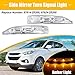 X AUTOHAUX 1 Pair Car LED Front Left Right Side Mirror Turn Signal Light 87614-2S200 87624-2S200 for Hyundai Tucson 2010-2013 for Hyundai Ix35 2010-2014