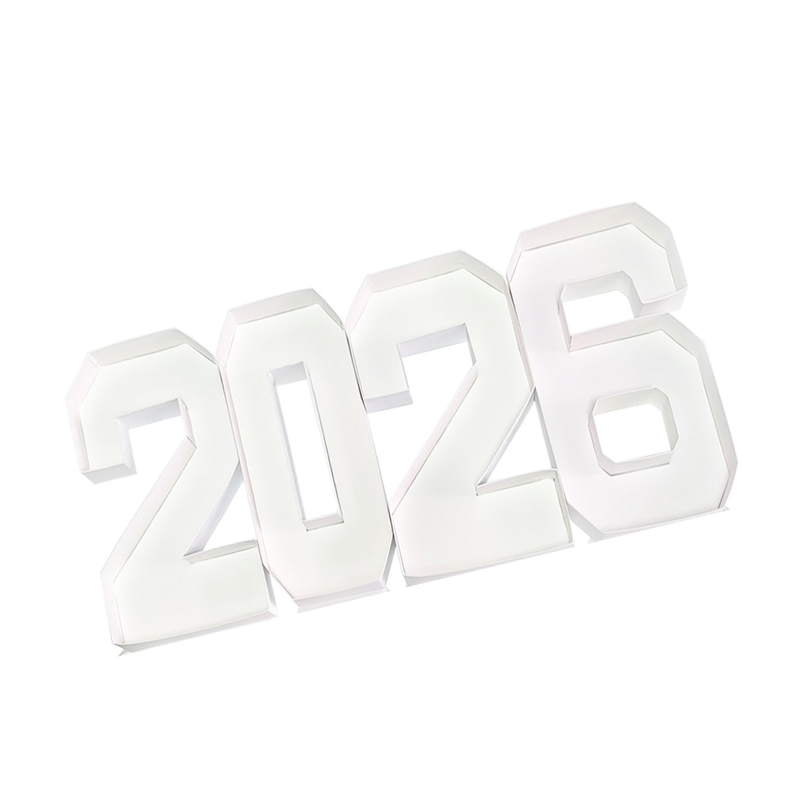 TQUXNGA Decorative 2026 Shaped Serving Container Perfect for Snacks Gifts and Floral Arrangements Bulk Snacks Planner