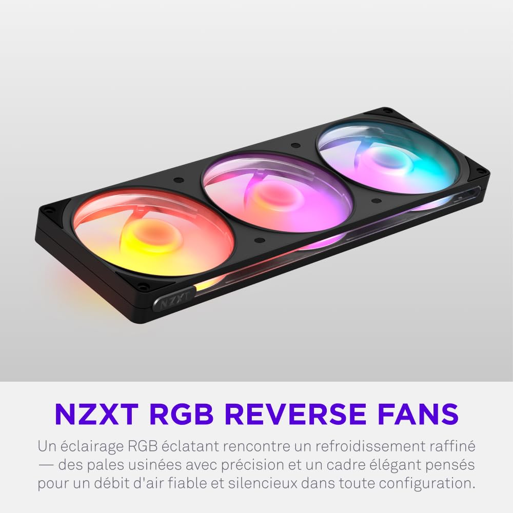 NZXT F360 RGB Reverse - Ventilateur monobloc 360mm Inversé - Noir