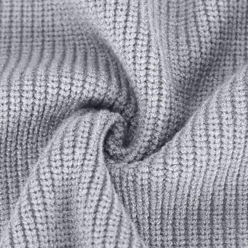 Cambkatl Men's Stand Collar Pullover Sweater - Loose Fit Casual V Neck Long Sleeve Knit Sweaters Thermal Tops4