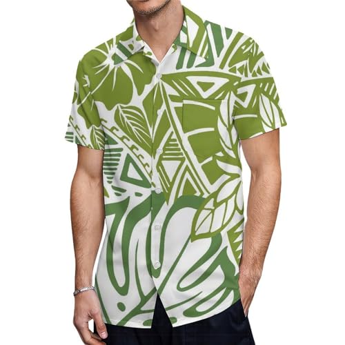 Women's Dress Men's Shirt Custom Summer Short Sleeve Polynesian Couple Set 2 Pieces2