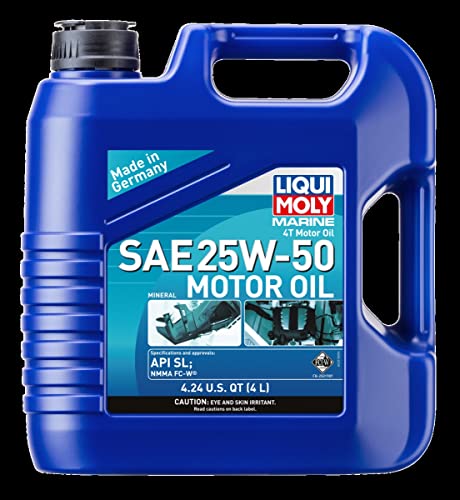 Image of Liqui Moly LIQ-22510 Marine 25W-50 4T Engine Oil, 4 LTR
