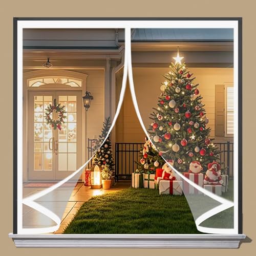Cortina Térmica Magnética 78 x 108 cm No Requiere Perforación, Aislamiento para El Invierno, Fácil de Instalar Transparente Cortinas Termica para Todo Tipo de Ventanas, A