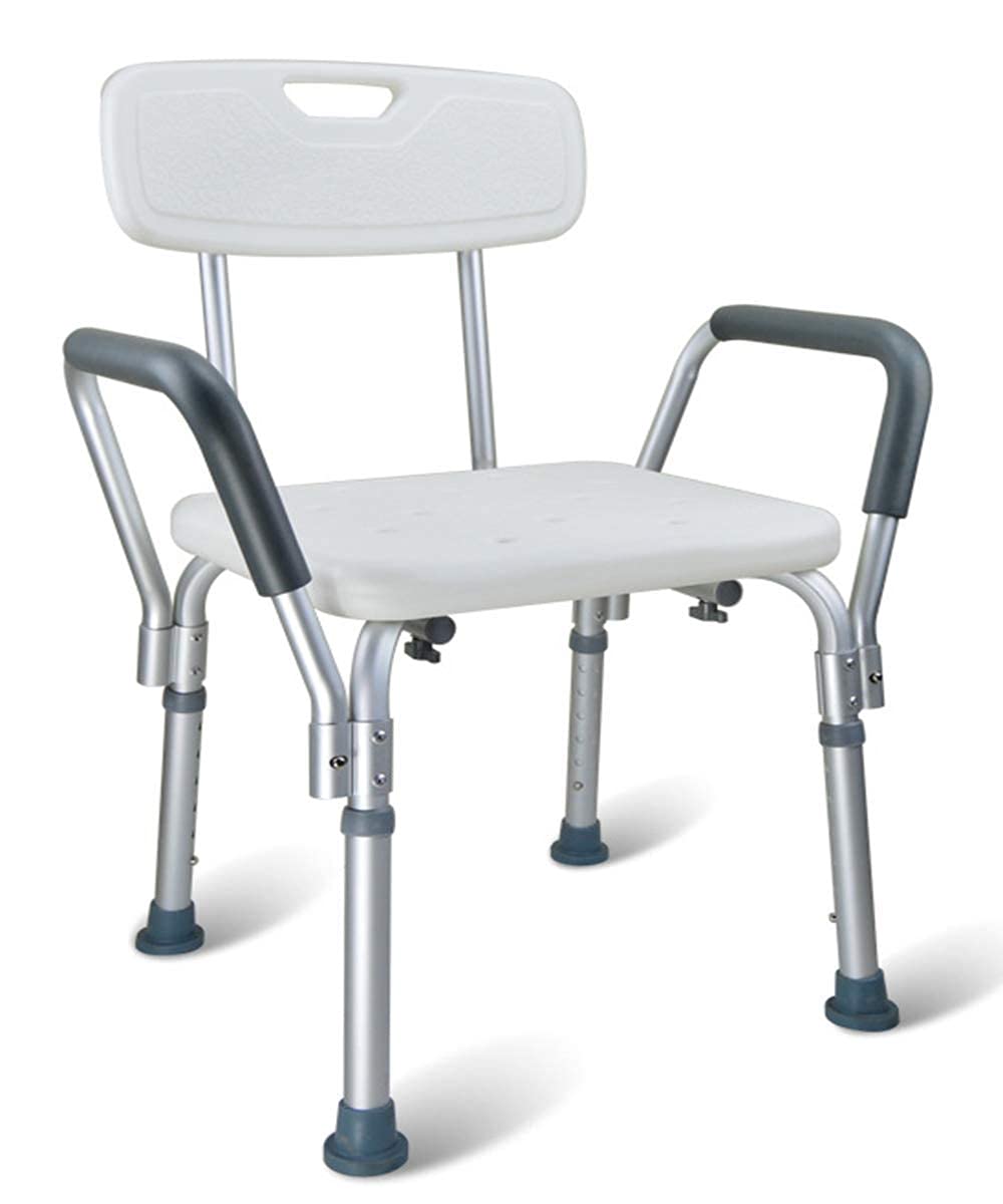 Tabouret de douche réglable avec siège rembourré pour sécuriser la toilette des seniors