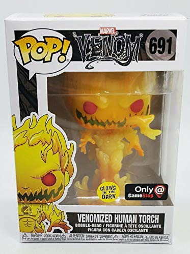 En Oferta Funko Pop! Gamestop - Antorcha Humana Venomizada (Gitd Chase) #691 Con Estuche Acrílico