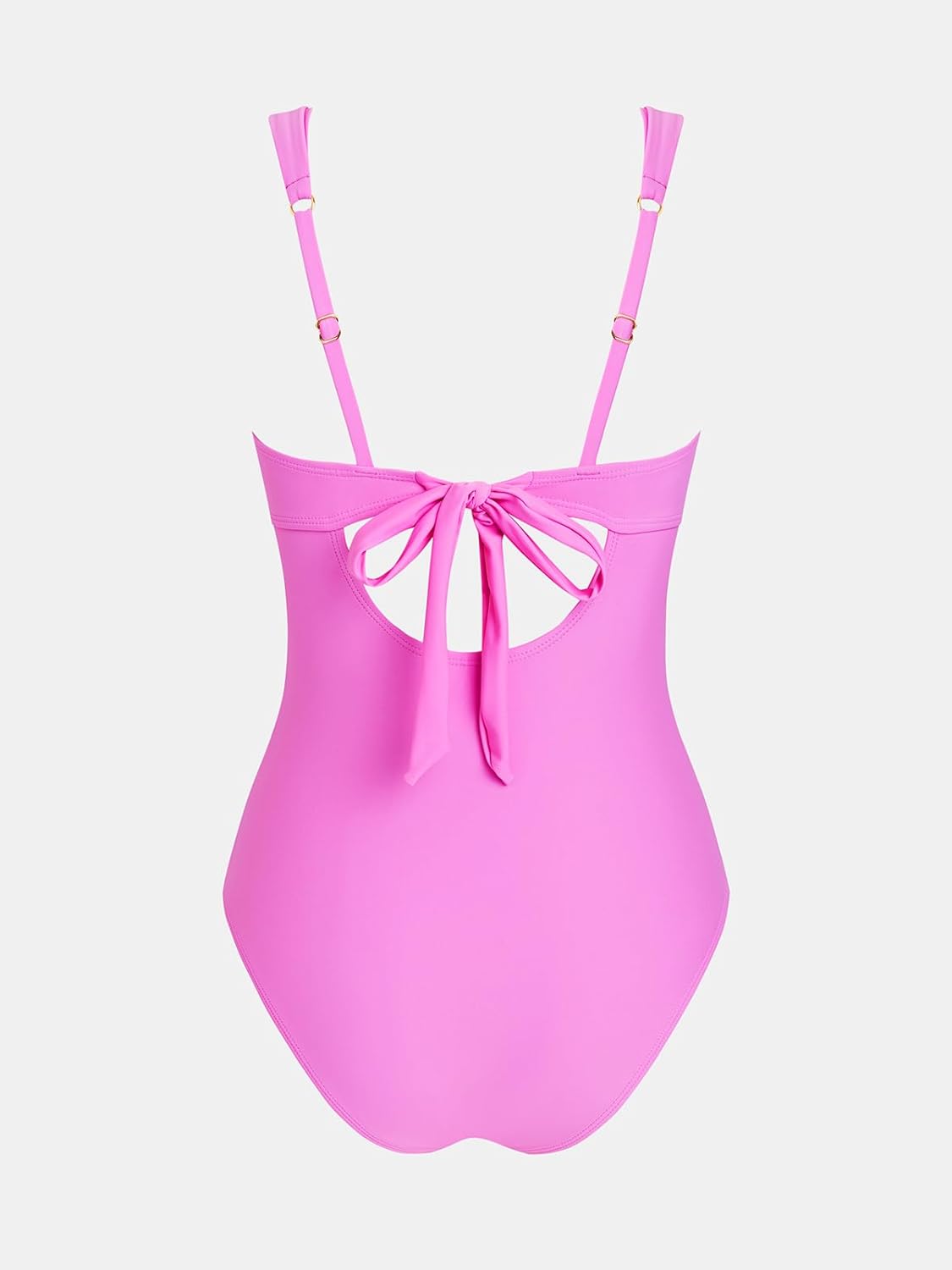 CUPSHE Women's One Piece Swimsuit Sweetheart Neck Keyhole Bathing Suit Ruching Cutout Back Wide Straps Adjustable - Image 6