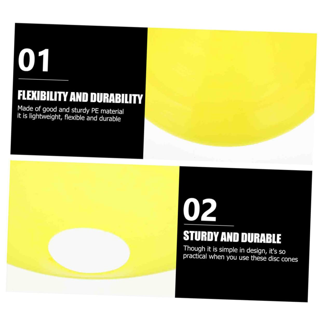 KICHOUSE Football Conditioning Kit 20pcs Soccer Training Cones Portable Plastic Obstacle Disks Agility Training Equipment