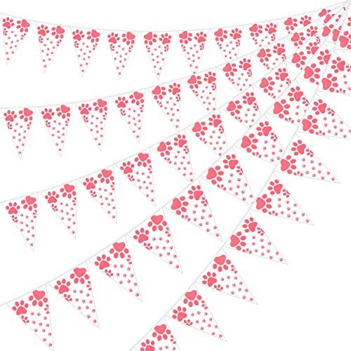 Festiko®5 Pieces Dog Party Decorations Dog Birthday Banner Dog Paw Prints Pennant Banners Dog Paw Prints Bunting Banner Hanging Animal Pawprint Banner for Dog Cat Pet Supplies, 7.9 x 11.4 Inch (Pink) (B0B1M2YJ34) Amazon Price History, Amazon Price Tracker