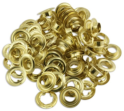 RAM-PRO 50pc Quality Brass 1/2" Grommets - Tarps, Canvas, Covers