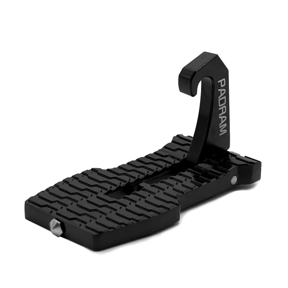 PADRAM Car Doorstep Hook, Vehicle Folding Ladder Foot Pegs with Safety Hammer Function,Non-Slip Design Easy Access to Car Rooftop for Jeep Car SUV