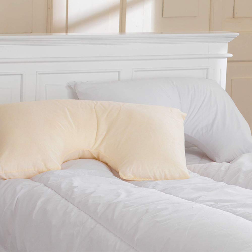 Lancashire Textiles The inset Neck/Shoulder Side Sleepers Polycotton Pillow (White Cover Only)