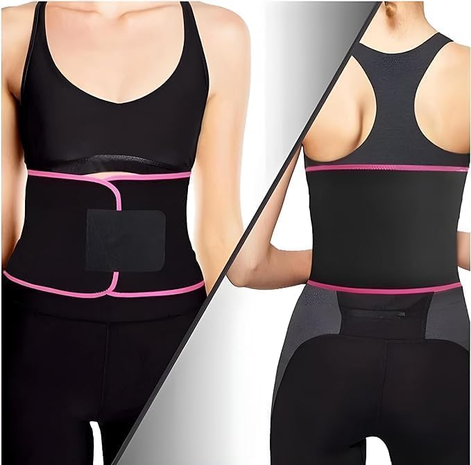 Image of Sweat Belt for Men & Women | Made of Neoprene Waist Belt for Fat Burner | Waist Belt for Tummy Exercise | Sweat Belt for Fat Loss, Posture Support & Core Workout (Free Size)