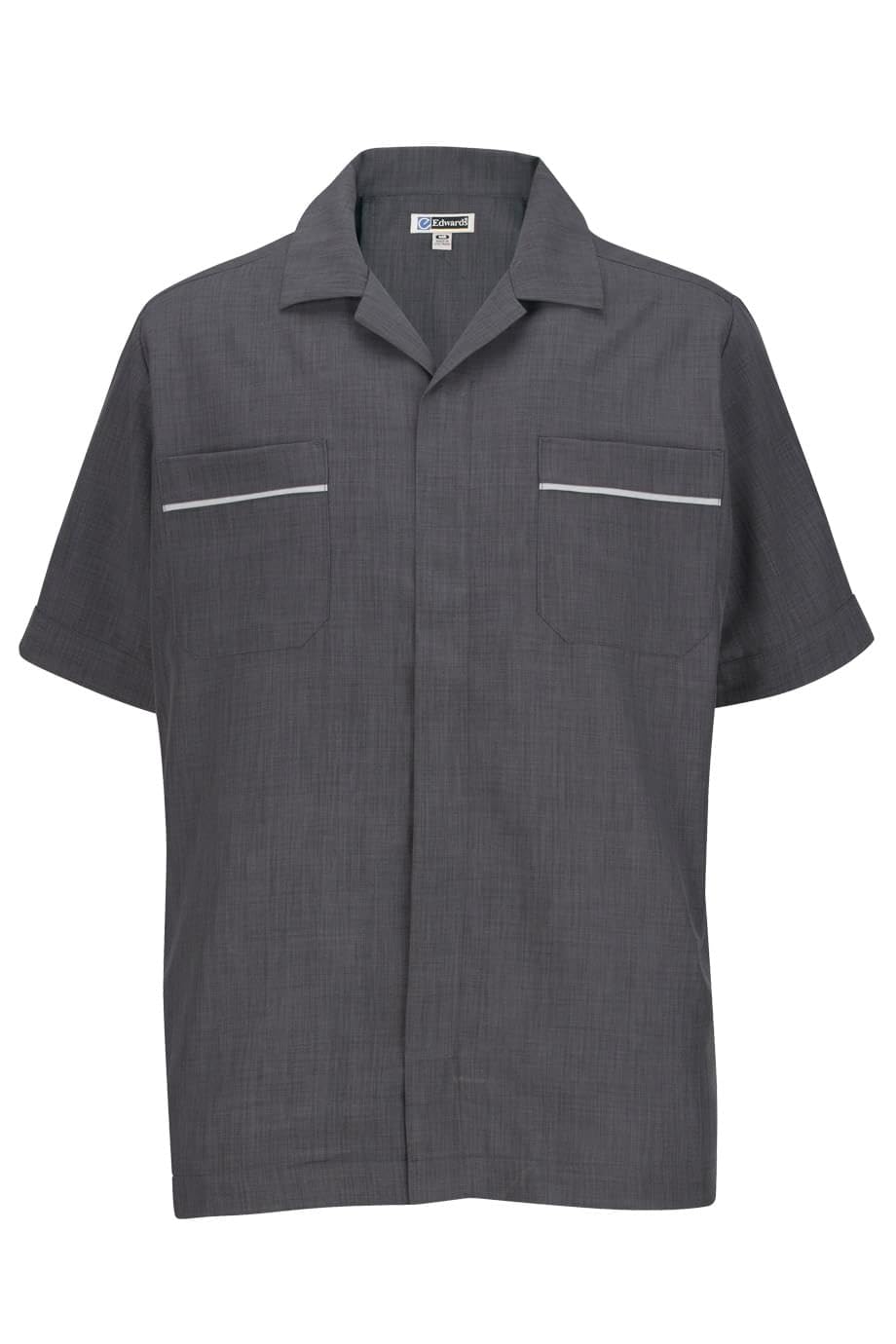 Edwards Garment MENS PINNACLE SERVICE SHIRT Steel Grey