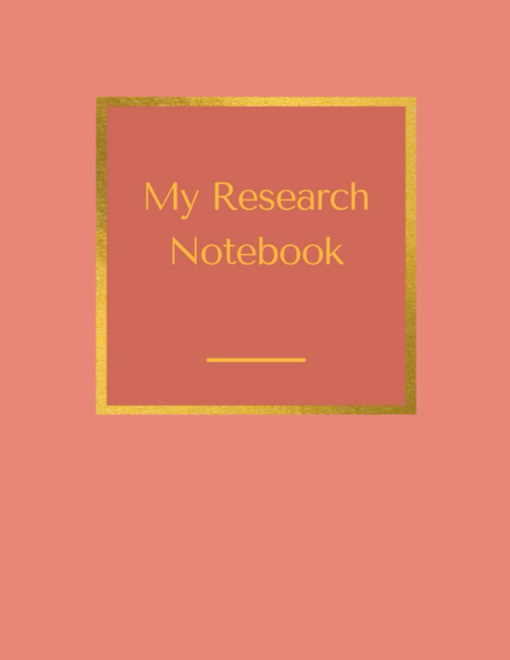 My Research Notebook: 100 Wide Ruled Page Notebook