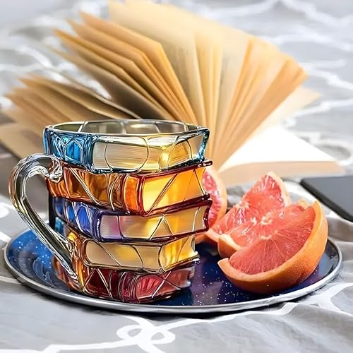 Dancing Panda 'Infinite Library' 191 ml Multicolor Glass Mug - Image 8