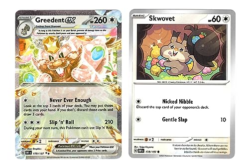 Greedent ex Tera 179/197 carte Pokémon Flammes Obsidiennes Évolution 2