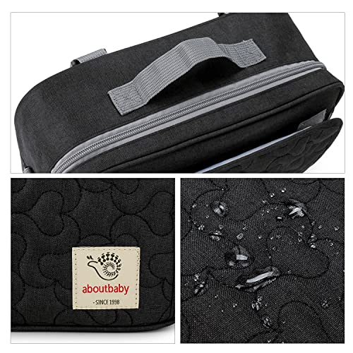 MOMIGO Baby Diaper Bag Stroller Bag - Diaper Caddy Tote Baby Stroller Bag for Diapers, Wipes & Toys (Black Flower)