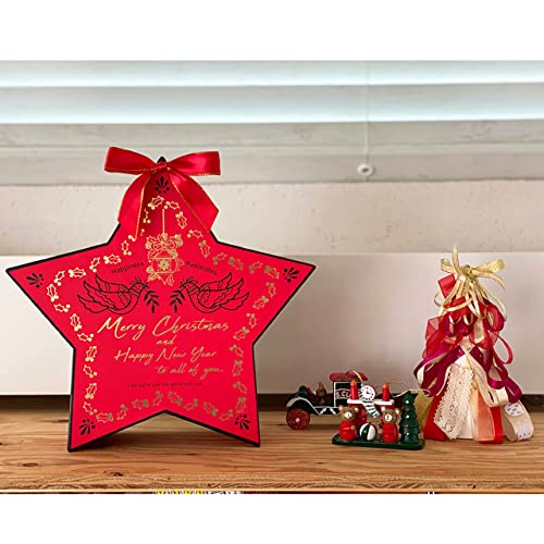 Amazon.co.jp: 【1セット入り】ヘッズ クリスマス 貼箱 星型 レッド Amazon.co.jp: 【1セット入り】ヘッズ クリスマス 貼箱 星型 レッド