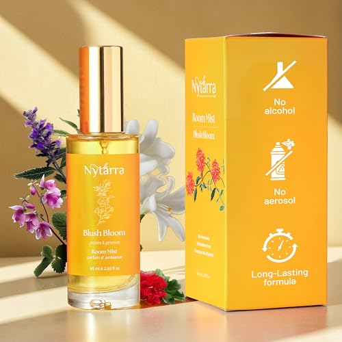 Image of Nytarra Room Mist Spray Blush Bloom | Room Freshener, Air Freshener, Fragrance for Home, Living Room, Washroom, Bedroom, Office | Long Lasting Home Fragrance | Neroli, Jasmine and Amber