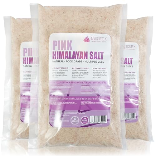 Invigortex Pink Himalayan Bath Salts: Authentic Mineral-Rich Crys...