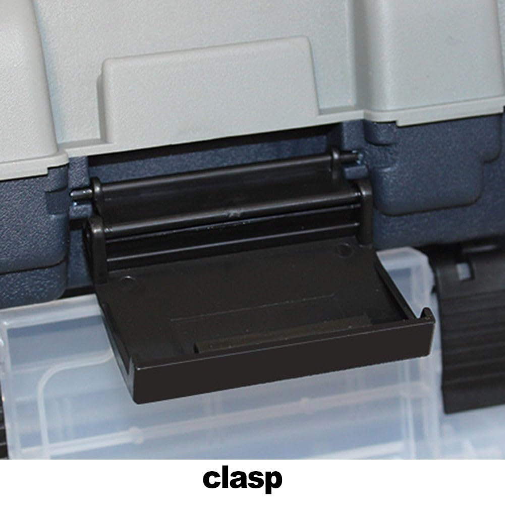 Caja de aparejos de pesca portátil de 4 capas con asa plegable para asiento, organizador de ABS con cerradura para señuelo, herramientas de equipo para señuelo, color naranja