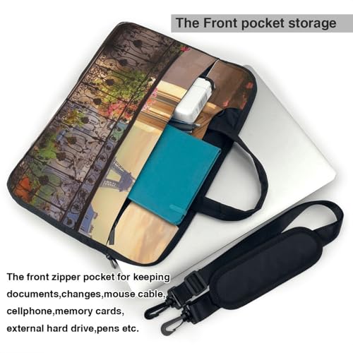 Balcony on The Paris Wall Laptop Tote Bag miniatura 5