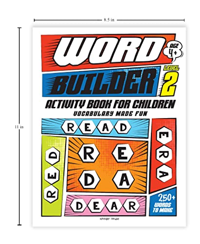 Image of Word Builder Activity Book - Level 2 | Make Meaningful Words Using Given Letters | Ages 6-9 | Boost Vocabulary, Spelling & Logical Thinking