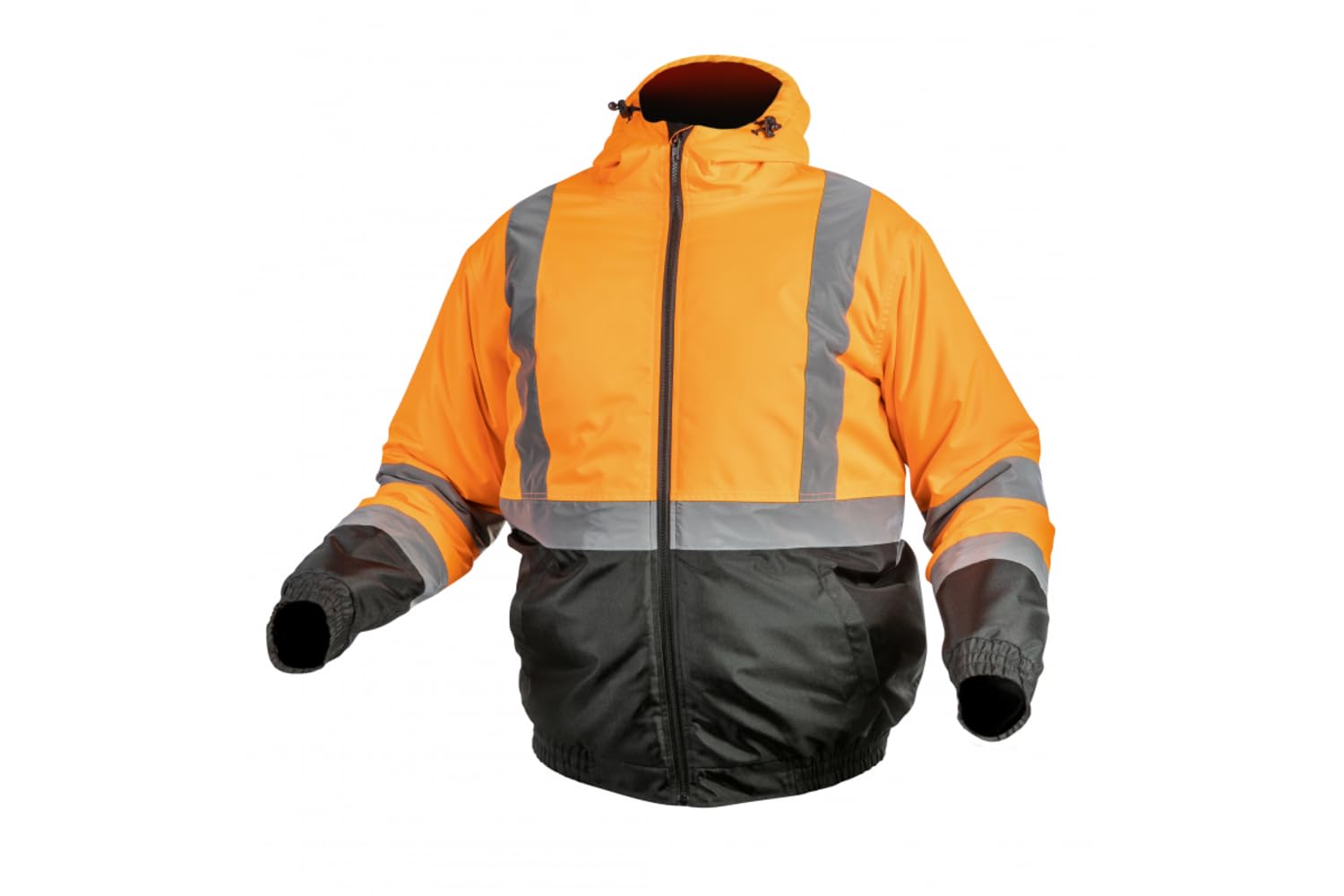 Högert Technik - Arbeitsjacke Herren OKER, Reflektierende Jacke Wattierte, Warn Pilotenjacke Herren, Winddichte Warnjacke mit Polyester-Isolierung, 3 in 1 Jacke