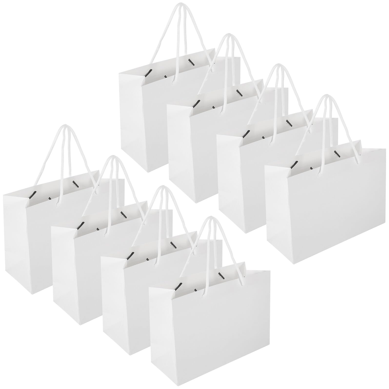 COLLBATH 20 Bolsas de Obsequio de Papel Reutilizables con Asa Portátil para Dulces y Chocolates en Cumpleaños y Eventos Obsequios