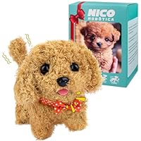 Pipihome Realistic Robot Puppy, Walking Dog Toys for Kids, Interactive Plush Toy Dogs, Barking, Tail Wagging Robot Dog That Act Like Real Dogs, Christmas Birthday Gifts for Boys Girls