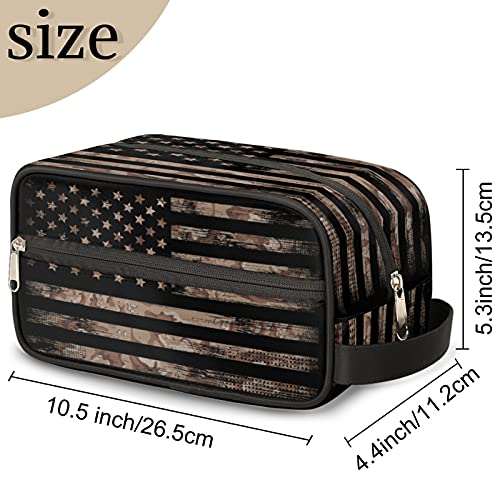 Travel Toiletry Bag for Women Men Vintage Usa American Flag Lightweight Cosmetic Makeup Bag Organizer Waterproof Shaving Bag Dopp Kit with Large Capacity for Toiletries and Shaving Accessories2