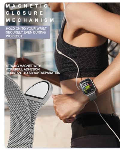 Image of Original Stainless Steel Milanese Loop Compatible with Apple Watch Band 38mm 40mm 41mm 42mm 44mm 45mm 46mm 49mm, Magnetic Clasp Band for iWatch Series 11 10 9 8 7 6 5 4, SE 3 2 1 Ultra3 2, Women & Men