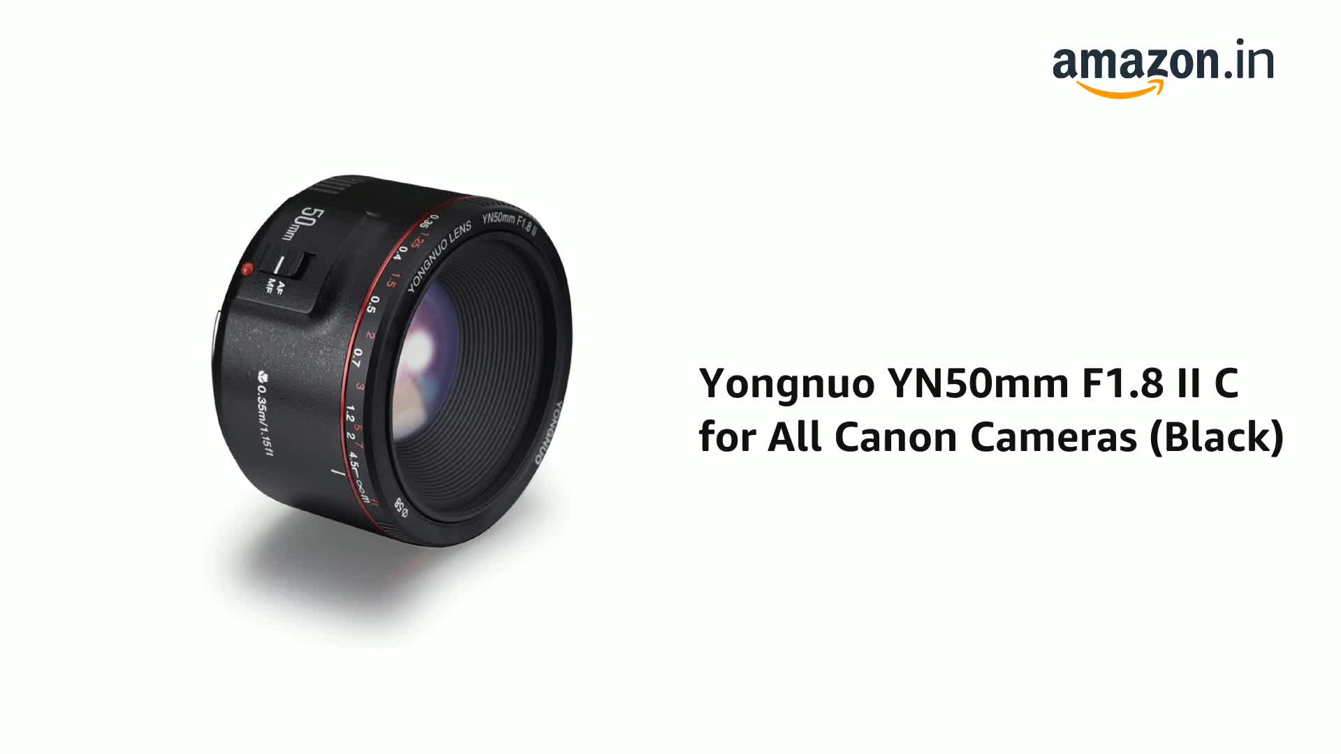 Yongnuo YN50MM F1.8 II AF/MF 0.35M Focus Distance Standard