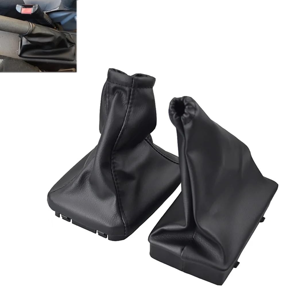 Cakievro Gear Lever Gaiter and Handbrake Handles for Vauxhall Corsa C Tigra B Combo C Car Non-Slip Parking Handbrake Cuff and Gear Knob (Pack of 2)