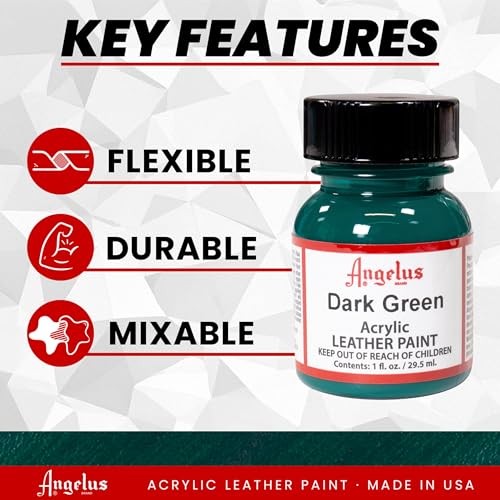 Image of Angelus Leather Paint 1 Oz Dark Green