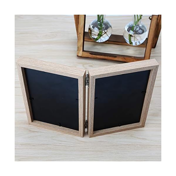 Holz Bilderrahmen Doppel Klappbar: 10x15cm Bilderrahmen Desktop Fotorahmen mit Glasfront Doppelrahmen Wand- und… – Bild 8