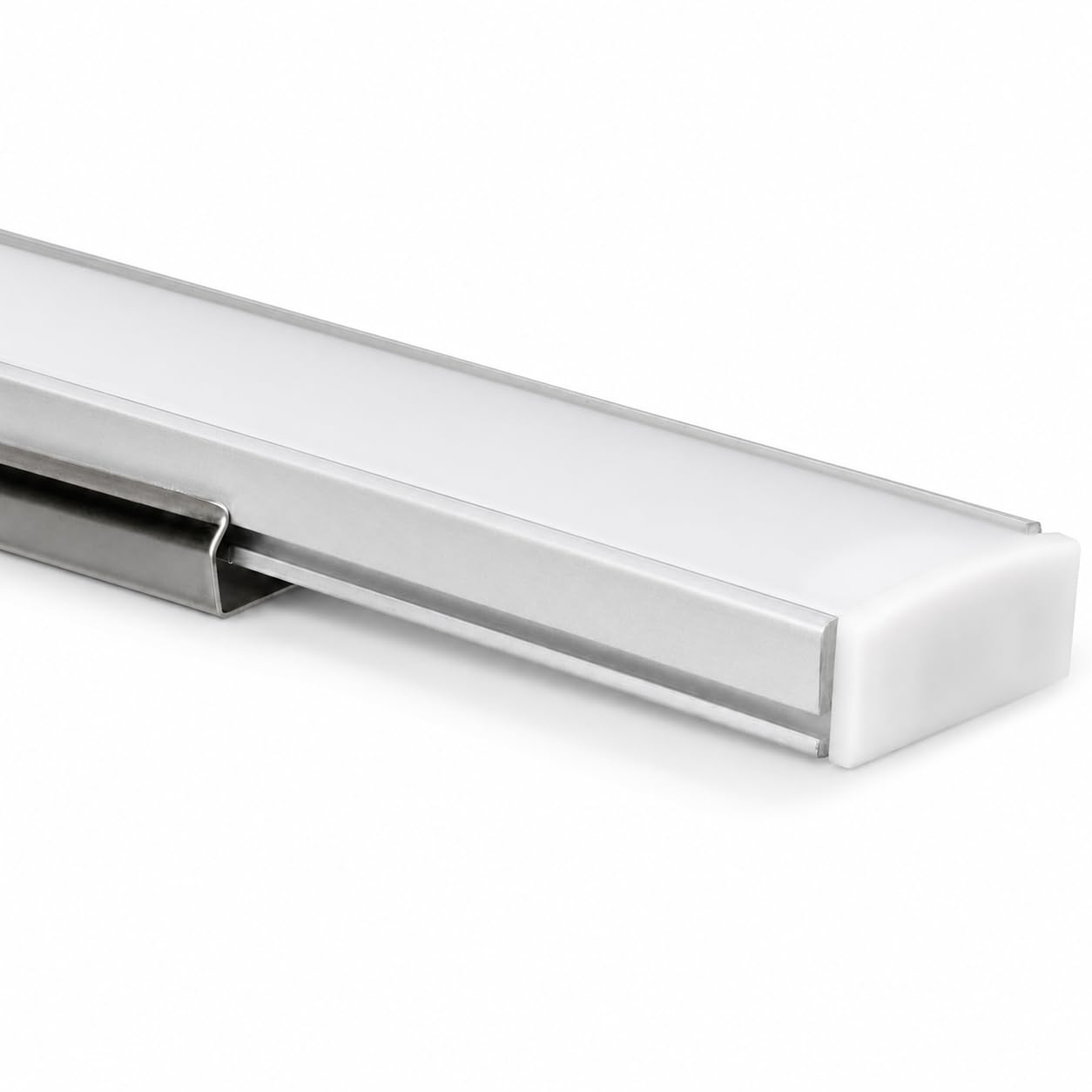 Jandei - opakowanie 10 x profile aluminiowe 1M Długość (17,3 mm x 6,85 mm) do montażu taśm LED na powierzchniach, kanał do świateł LED, półprzezroczysty dyfuzor. Obejmuje pokrywy i klipy montażowe