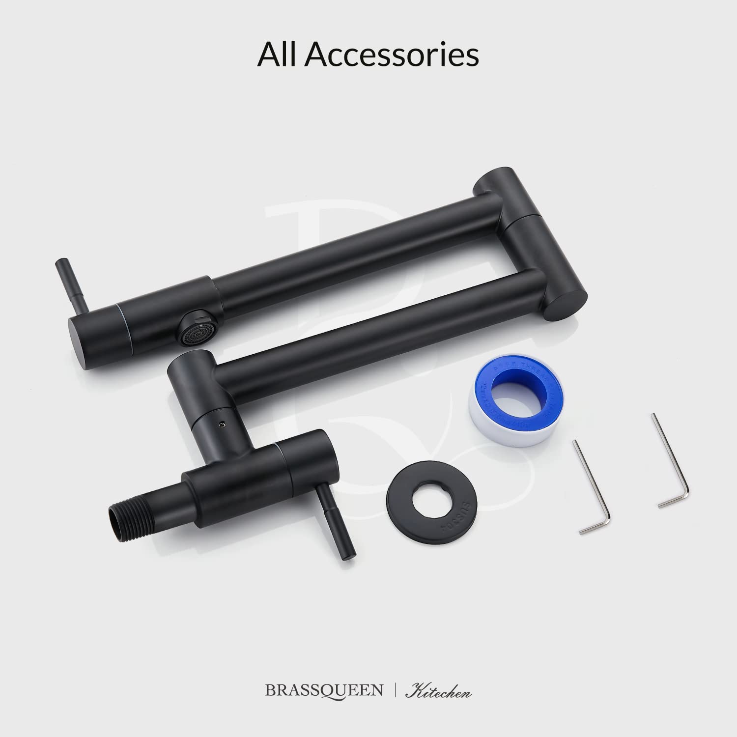 Grifo plegable para llenado de ollas, montaje en pared, de acero inoxidable, comercial, grifo de fregadero de cocina con brazo oscilante de doble articulación, grifo de montaje en pared de