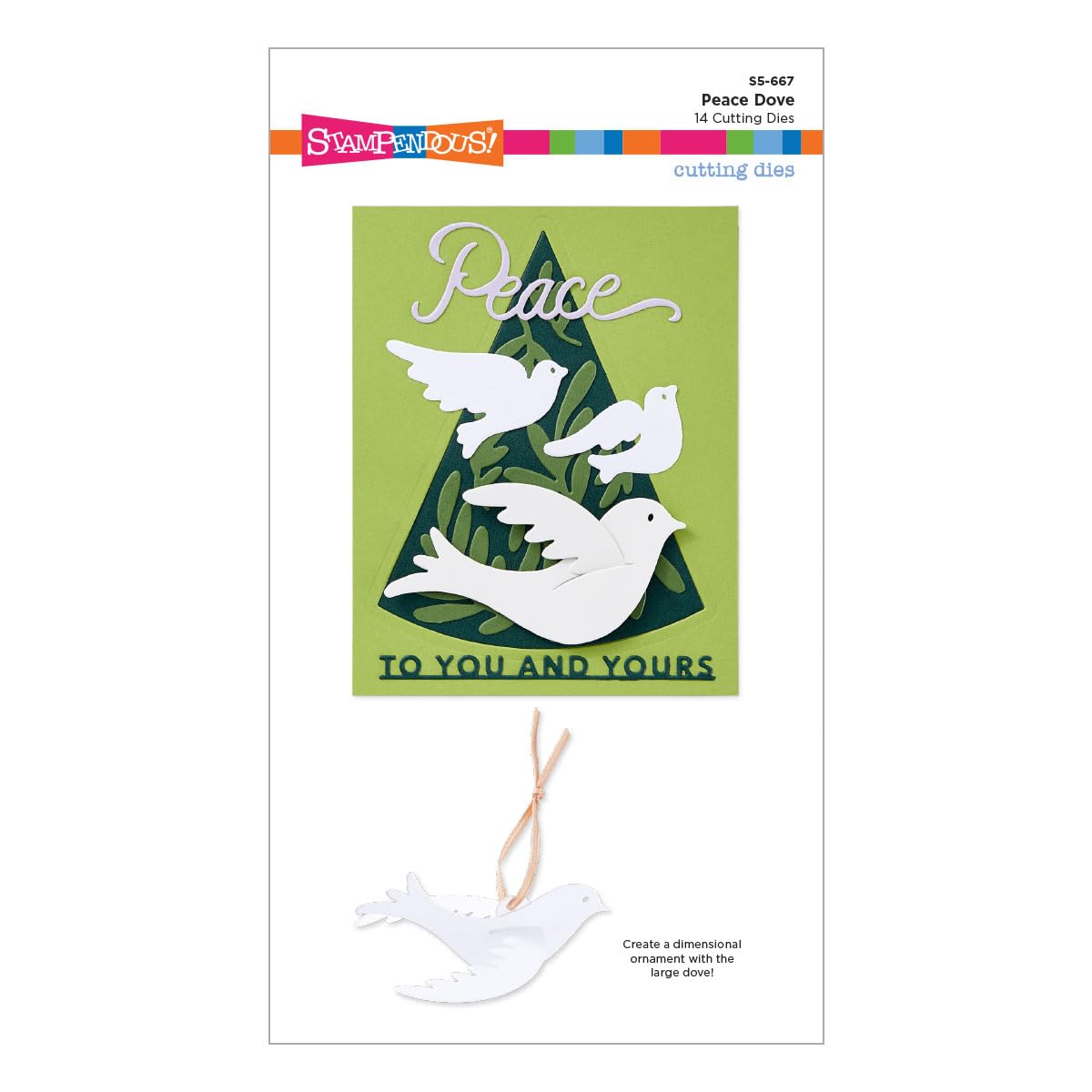 Spellbinders Peace Dove Stampendous Etched Dies