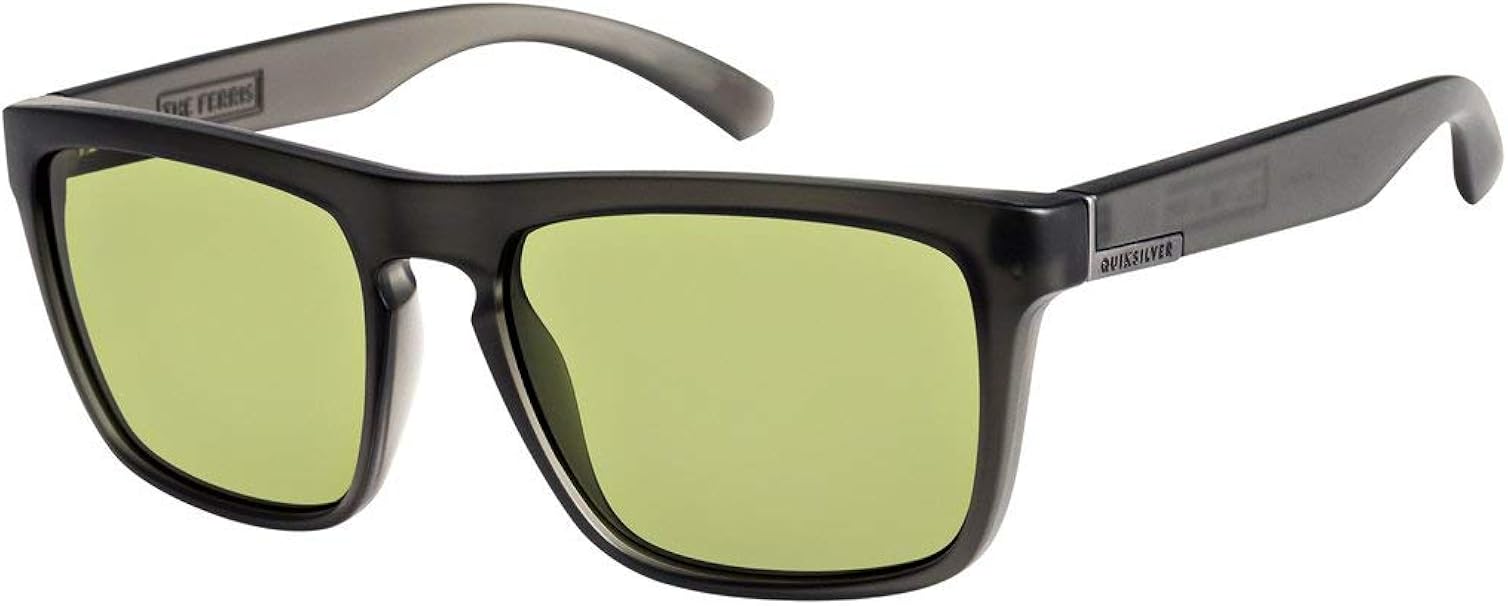 quiksilver ferris sunglasses MATTE CRYSTAL SMOKE/GREEN