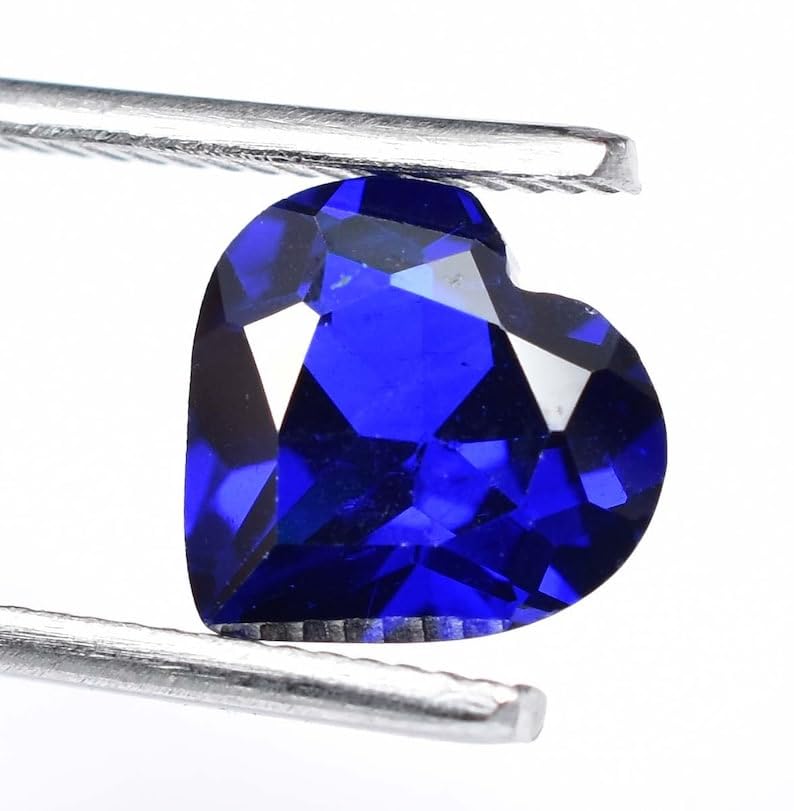Tanzanite naturelle 10x10mm en cœur pour création de bijoux DIY - 3