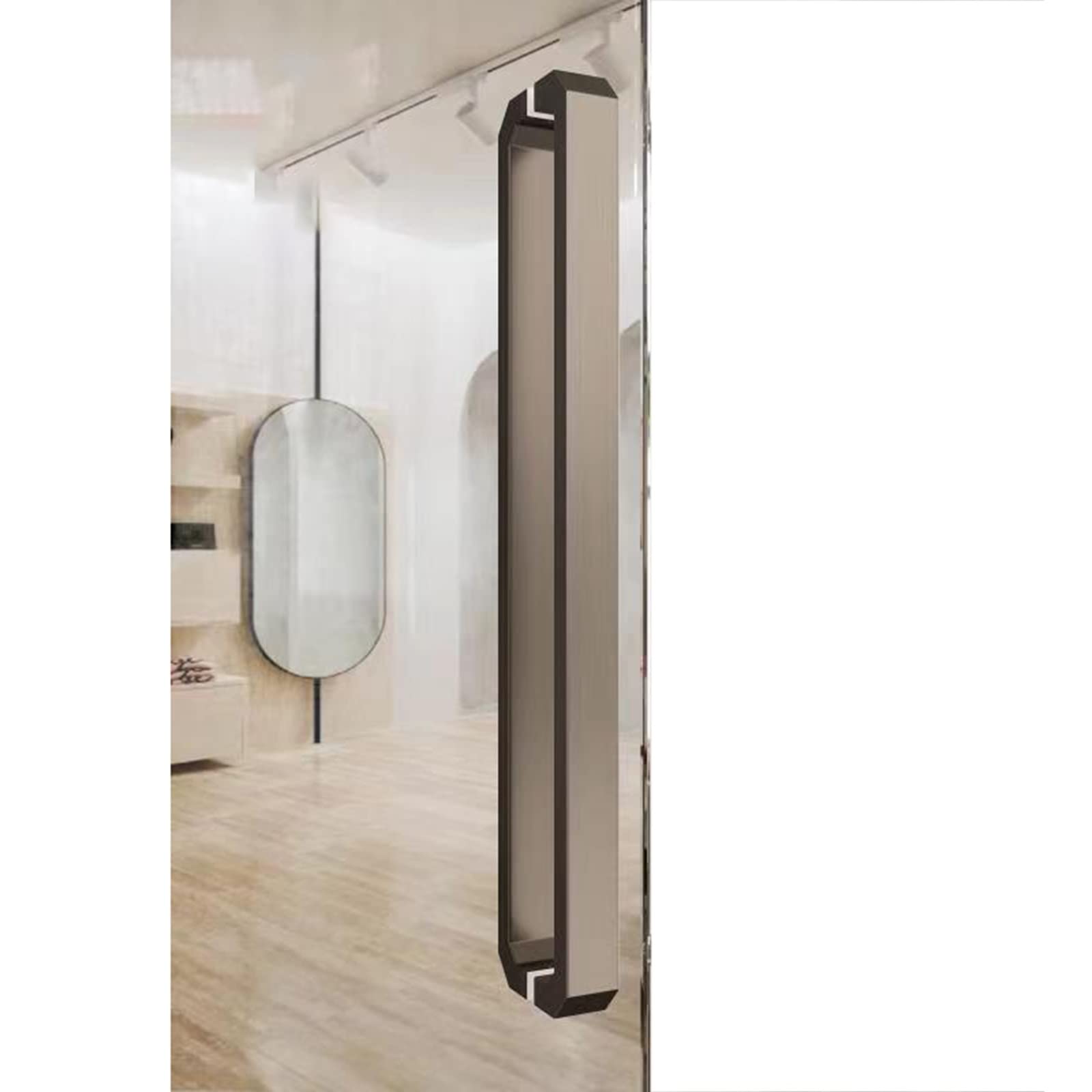 Poignée de porte coulissante en acier inoxydable pour porte de grange moderne