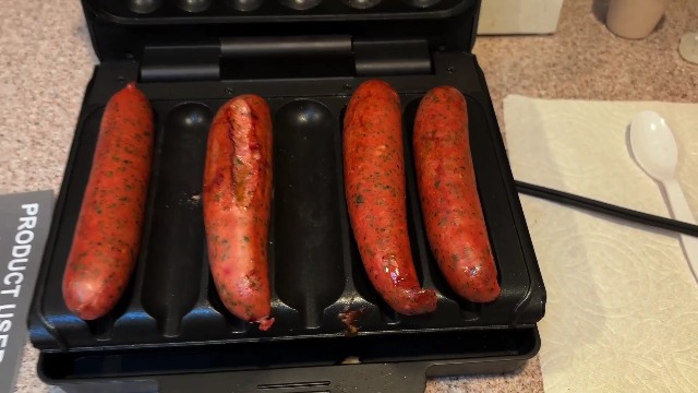 Homecraft Electric Sausage Grill - Cook 5 Links At Once With Oil Drip Tray, 1200W Quick Heat