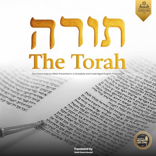 The Torah: The Entire Hebrew Bible Presented in a Complete and Unabridged English Translation Audiolivro Por Rabbi Daniel Mendel - translator capa