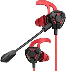 Headset Fone Gamer Celular P2 PC PS4 PS5 com Microfone Lives jogos chat video conferência intra auricular, IBMKIDS (Vermelho)