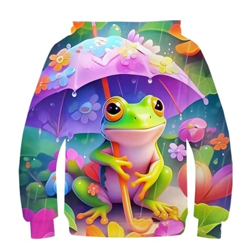 Pull à manches longues grenouille 3D une idée cadeau originale pour ado - 3